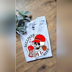 Ballpark Mama baseball mom softball mom popular tee